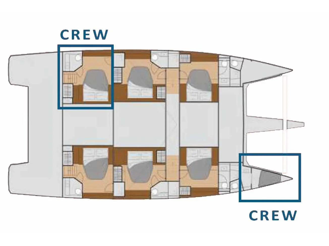 Libertà - Luxury Catamaran, A/C, Generator, Water maker, Solar panel, Plan image