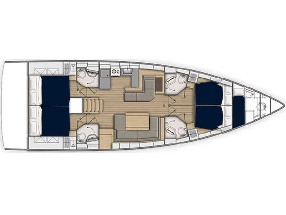 Sunsail 52.4 Classic, Plan image