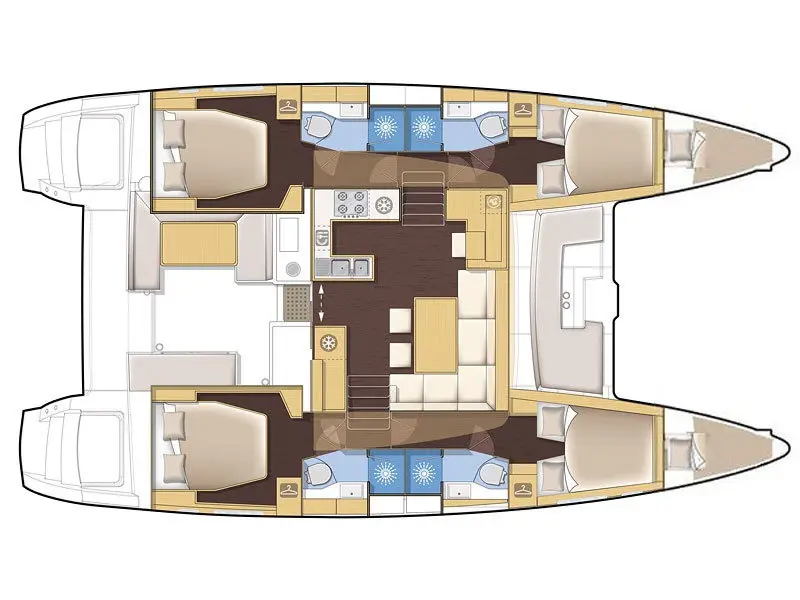 AEROPI |⛵ VIP, Skippered Only, Watermaker, Generator, AC, BBQ, Plan image