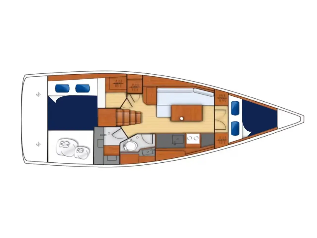 Oceanis 35 Classic, Plan image