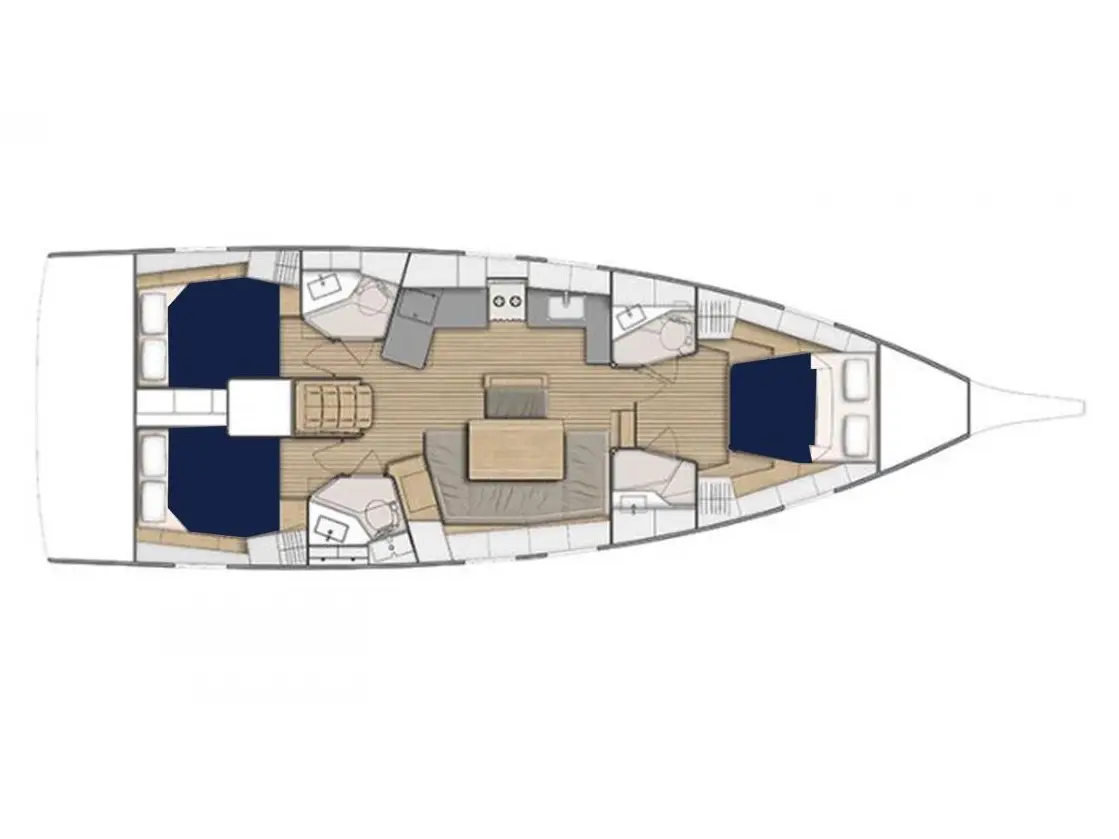 Moorings 46.3 Club, Plan image