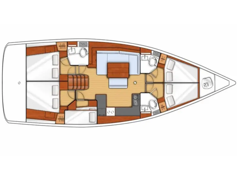 Oceanis 48 Classic, Plan image