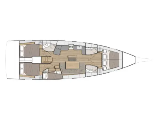 Sunsail 46.4 Classic, Plan image