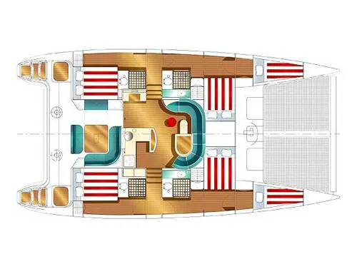 Alcade 1 front double cabin , Plan image