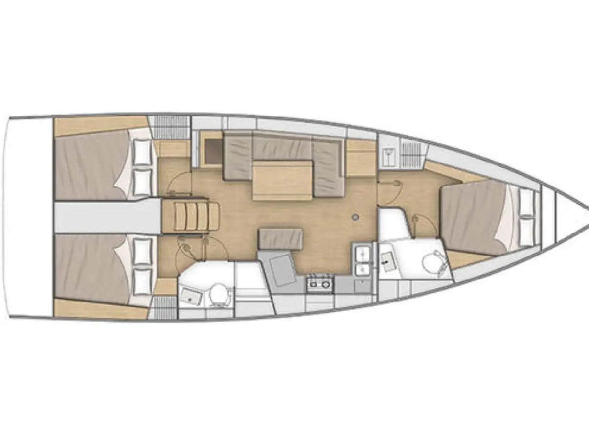 Moorings 42.3 Club, Plan image