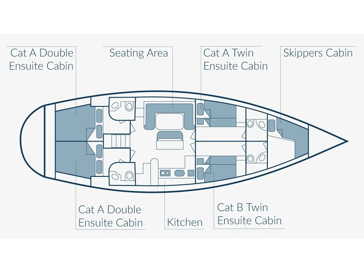 Blue Marlin (en suite double cabin 2), Plan image