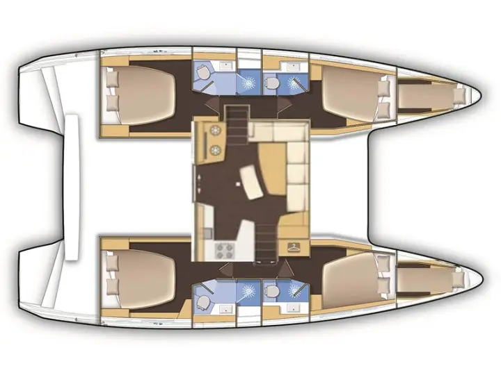 Avadele - Cabine 1 (Lagoon 42), Plan image